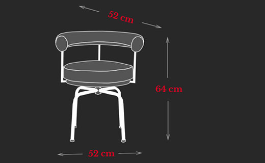 LC7 Chair Le Corbusier Maße